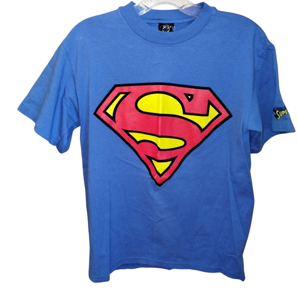 Vtg '96 Superman Lois & Clark T-Shirt S Or M Blue Usa Dc Comics Mint